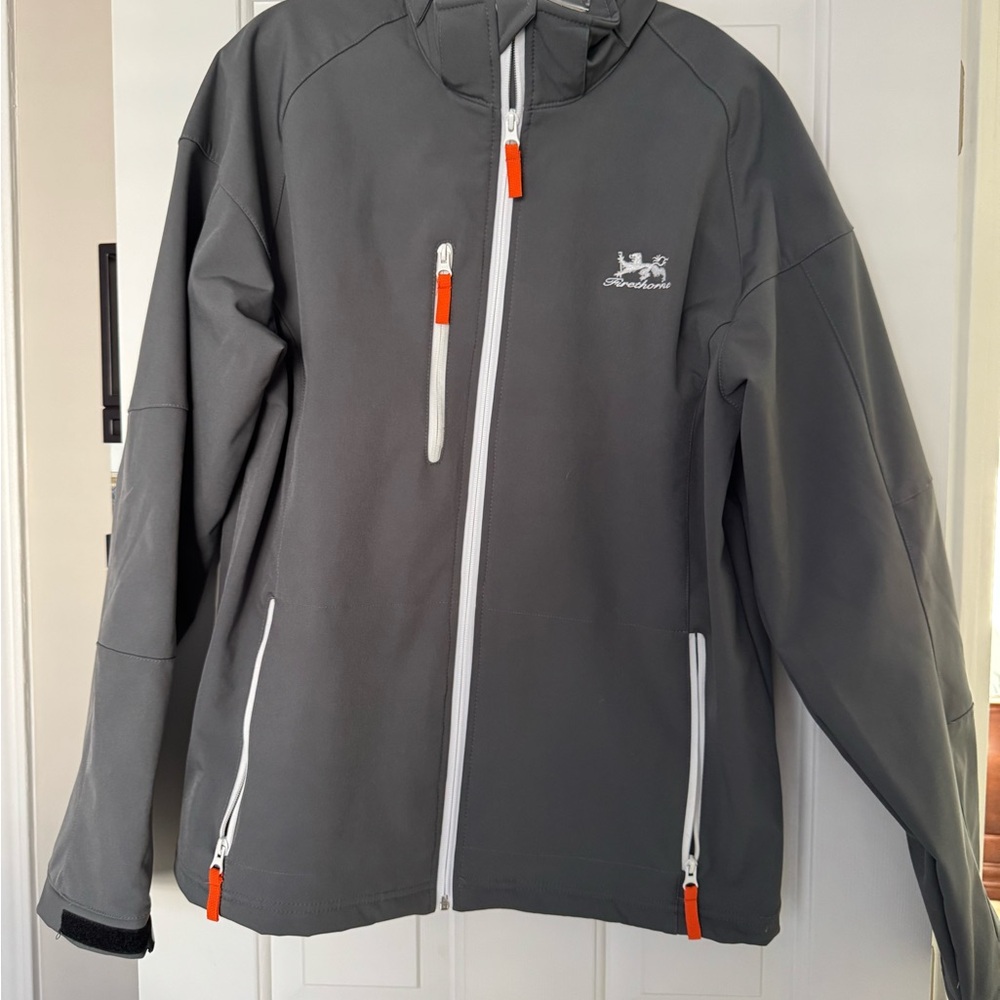 Jack Wolfskin Gray Performance Jacket with Stand-Up Collar